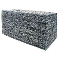 Hot dopped galvanized / pvc coated gabion basket for sale